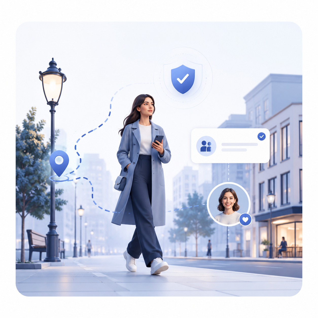 NevaSolo helps trusted contacts understand what is happening during real-life safety moments