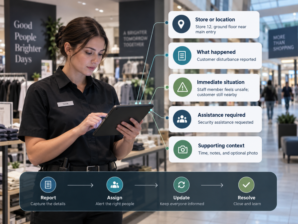 Retail Team Workflow Infographic - Retail Incident Management Software